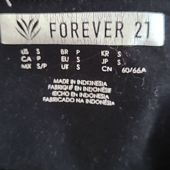 Forever 21 Black Crop Length Black Legging Bundle Crisscross Pocket High Waist - Picture 2 of 6